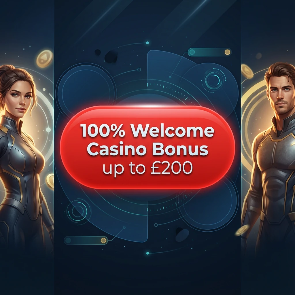 100% Welcome Casino Bonus up to £200